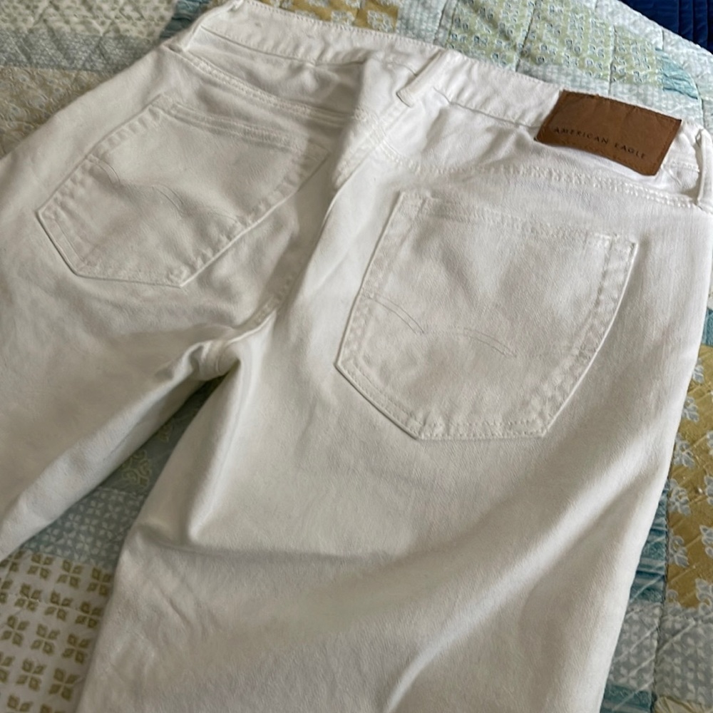 American Eagle Flex 30x30 White Jeans
